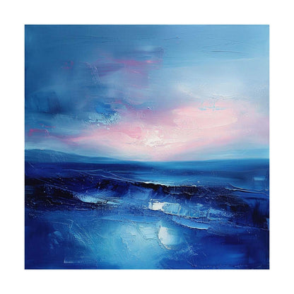 Modern large Abstract art oil painting Hand-painted on canvas Puepie Sea Wall