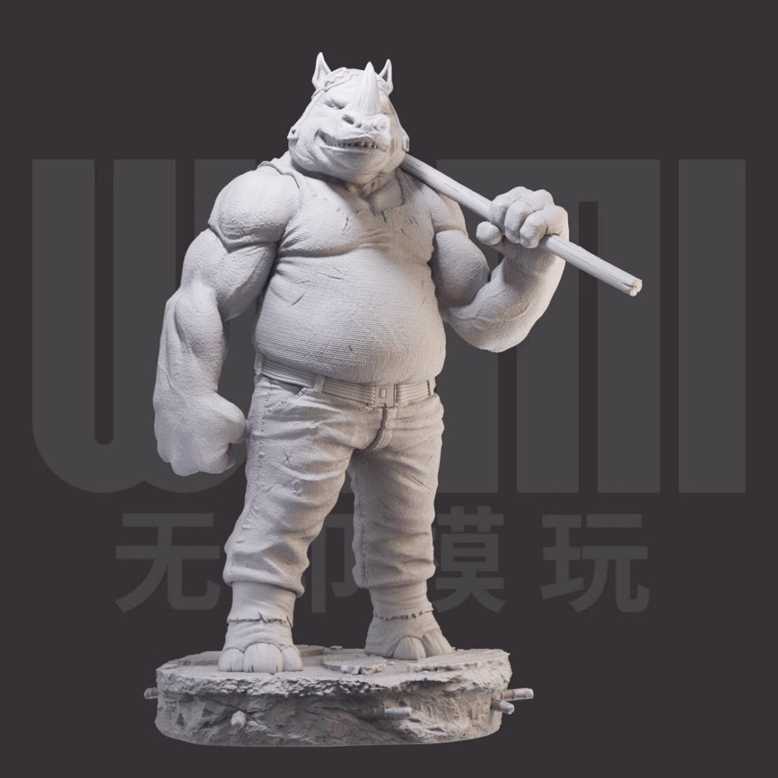 1/24 resin figure model Anime character Rhino Man Unassembled unpainted