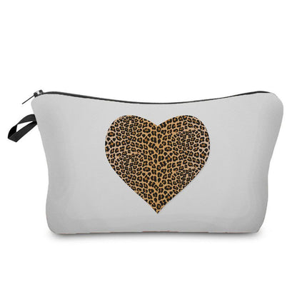 Personalized Pretty Makeup Bag Leopard Print Cosmetic Bags Multifunction Travel