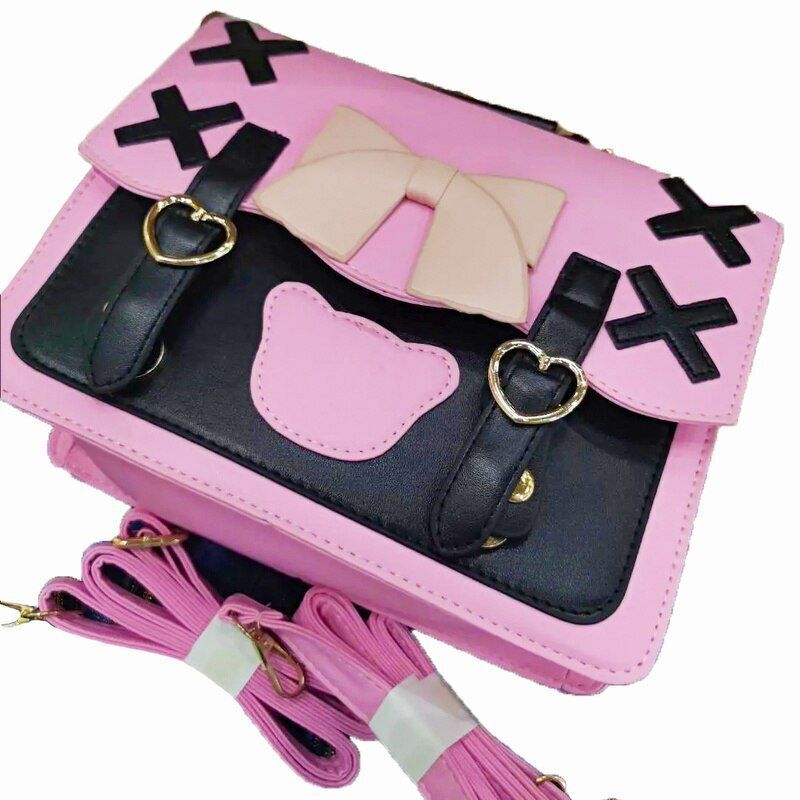 Shoulder Bag Messenger Purse Handbag Satchel Pouch Polyester Square Pouch Black