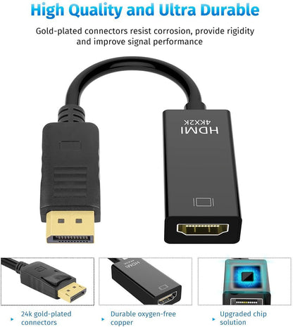 DP Displayport Male to HDMI Female Cable Converter Adapter for PC Desktop Lot