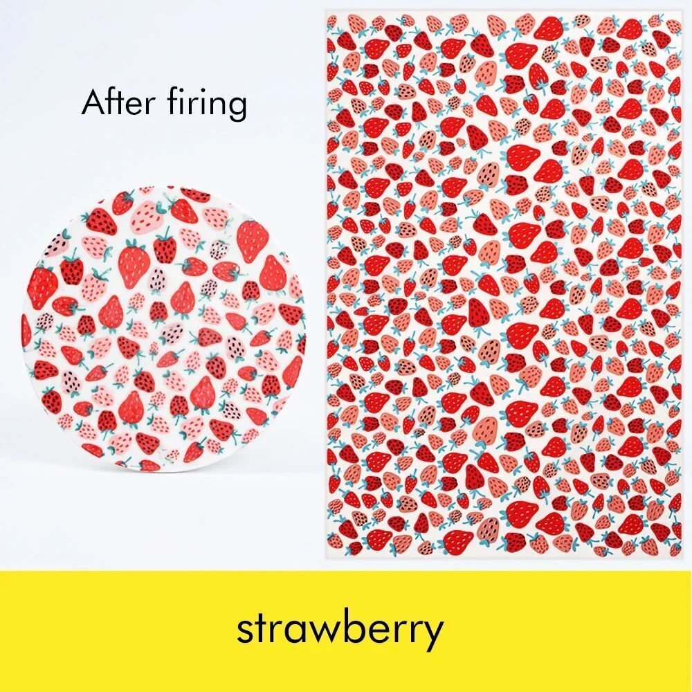 Pottery Clay Underglaze Paper Cartoon Decals DIY Ceramics Color Transfer 49x34cm