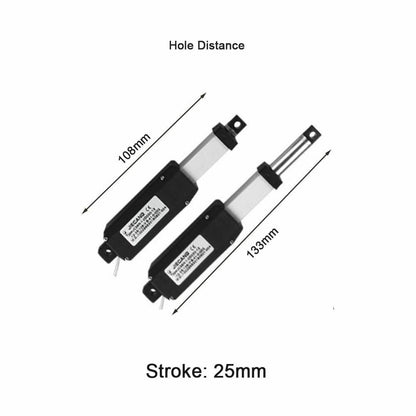 12V Linear Actuator Aluminum Alloy Small Electric Push Rod Mini Motor 25/50/75mm