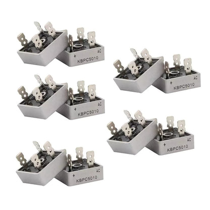New 10X KBPC5010 -55~150°C 1000V Metal Case Single Phase Diode Bridge Rectifier