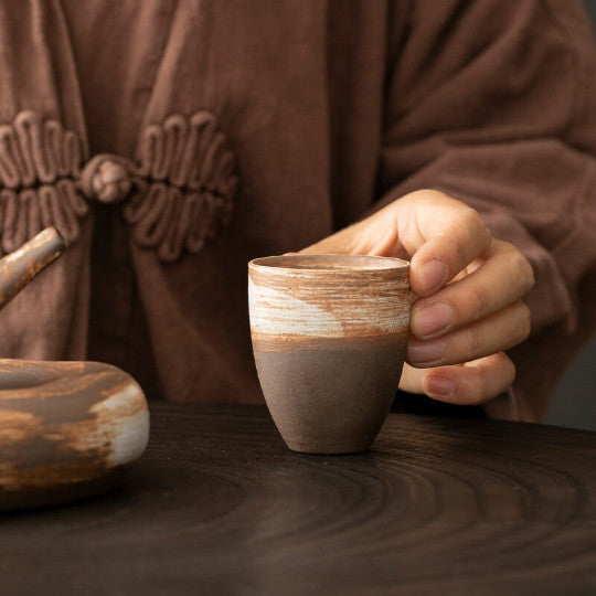Ceramic Teacup Coarse Pottery Tea Cup Tea Drinkware 100ml