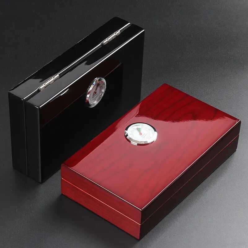 Cigar Case Cedar Wood Cuban Humidor 4Pcs Portable Travel Accessories 19x11x4.5cm