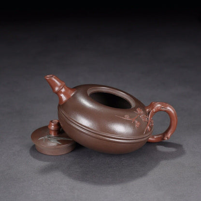 Chinese Yixing Zisha Clay Handmade Exquisite Teapot （松竹梅 底款：汪寅仙）