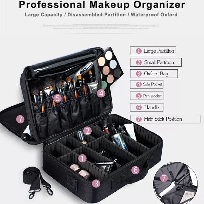 Makeup Cosmetic Bag Waterproof Case Organizer Large Storage Traveling Pouch Bags