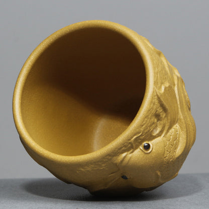 Yixing Purple Sand Handmade Raw Ore Gold Section Mud Gold Jade Mantang Tea Cup