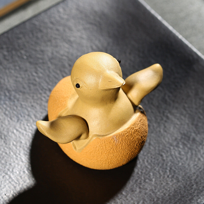 Handicraft Purple Sand Creative Duck Tea Pet Tea Set Sculpture Decoration