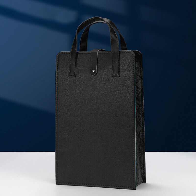 Red Wine Bag Exquisite Gift Oxes Portable PU Leather Bag Handle Champagne Bag