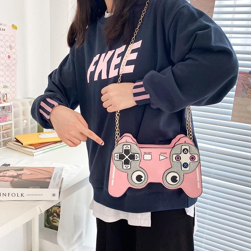 Synthetic Leather Messenger Bag Small Chain Shoulder Crossbody Purse 16*24*7 CM
