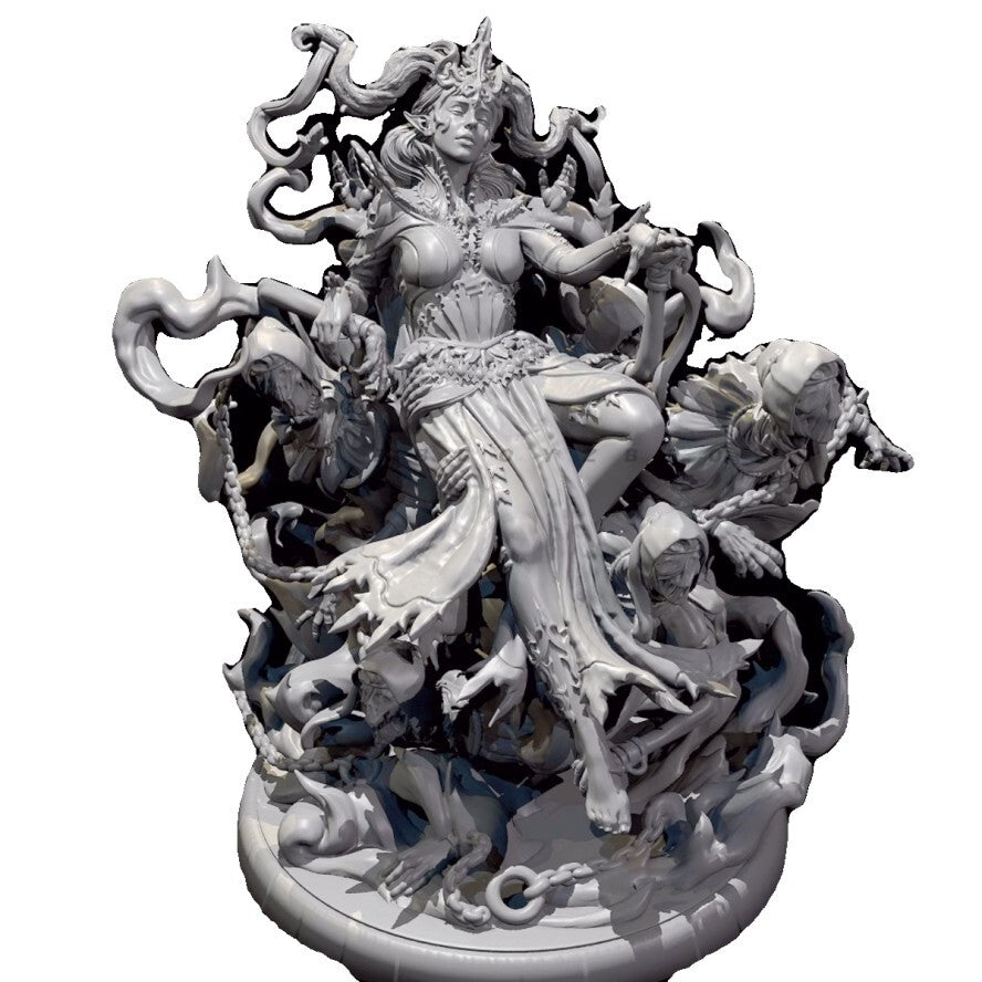 1/24 resin figure model Fantasy Soul Queen 3D Printing unassembled unpainted