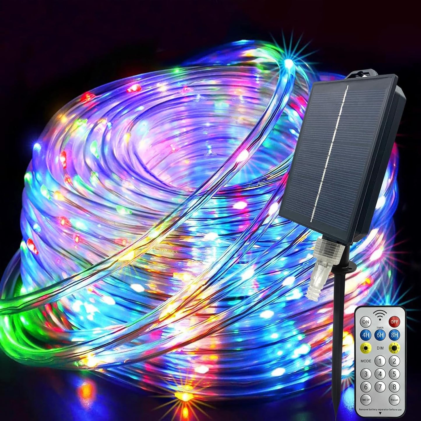 Solar Rope Lights Outdoor Waterproof 66ft 200LED Tube String Lights for Yard
