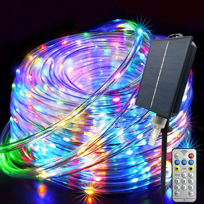 Solar Rope Lights Outdoor Waterproof 66ft 200LED Tube String Lights for Yard