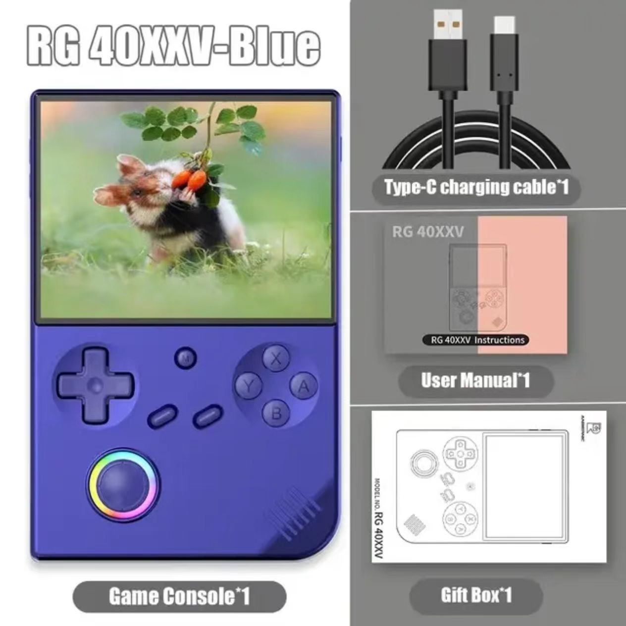 ANBERNIC RG 40XXV Retro Handheld Games Console + Upgraded Card Option