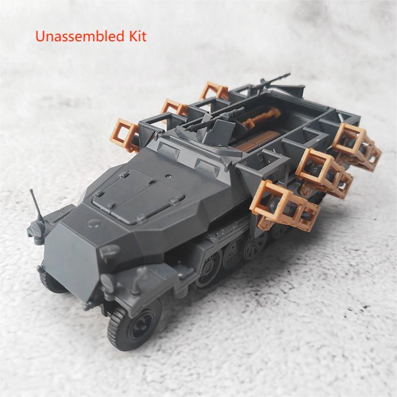 1:72 WWII Land Stuka Rocket Armored Vehicle 4D Car Model Military Ornaments DIY