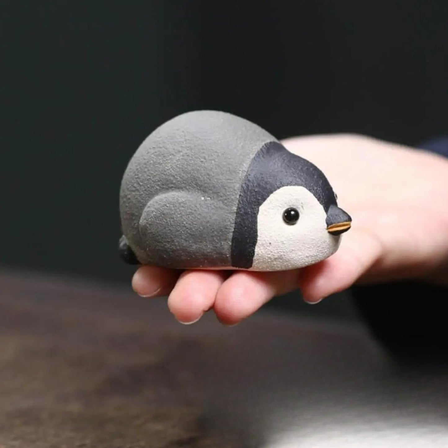 Cute Penguin Purple Sands Tea Pet 5cm 2in Animal Tea Tray Decor Tea Play