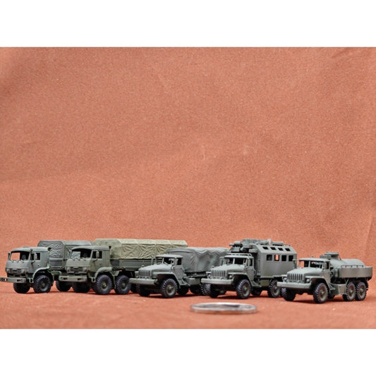 1/144 Russian Ural Kamaz Logistics Fuel Tanker Command Vehicle Finished Model