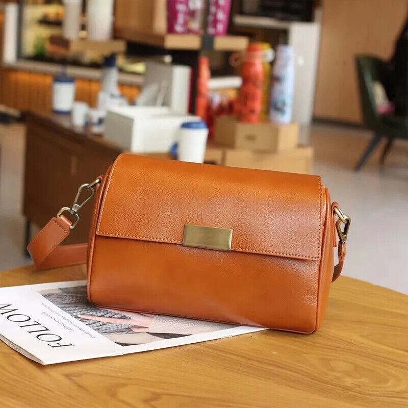 Women Versatile Cow Leather Shoulder Bag Ladies Crossbody Bag Layer Handbag