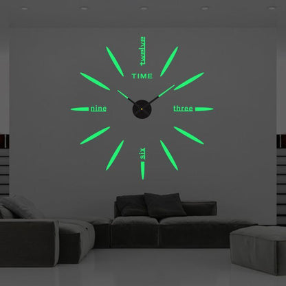 DIY Wall Clocks Creative Acrylic Punch-Free Luminous Living Room Home Decor 16in