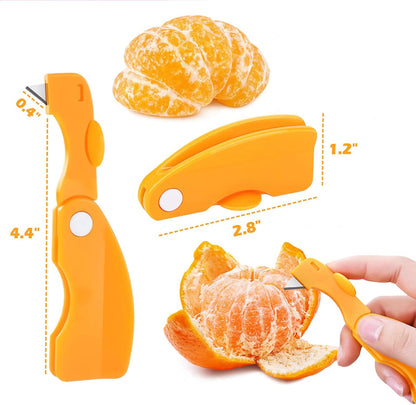 4PCS Citrus Orange Peelers Fruit Peeling Tools Sharp Blade Easy Peel Kitchen Set