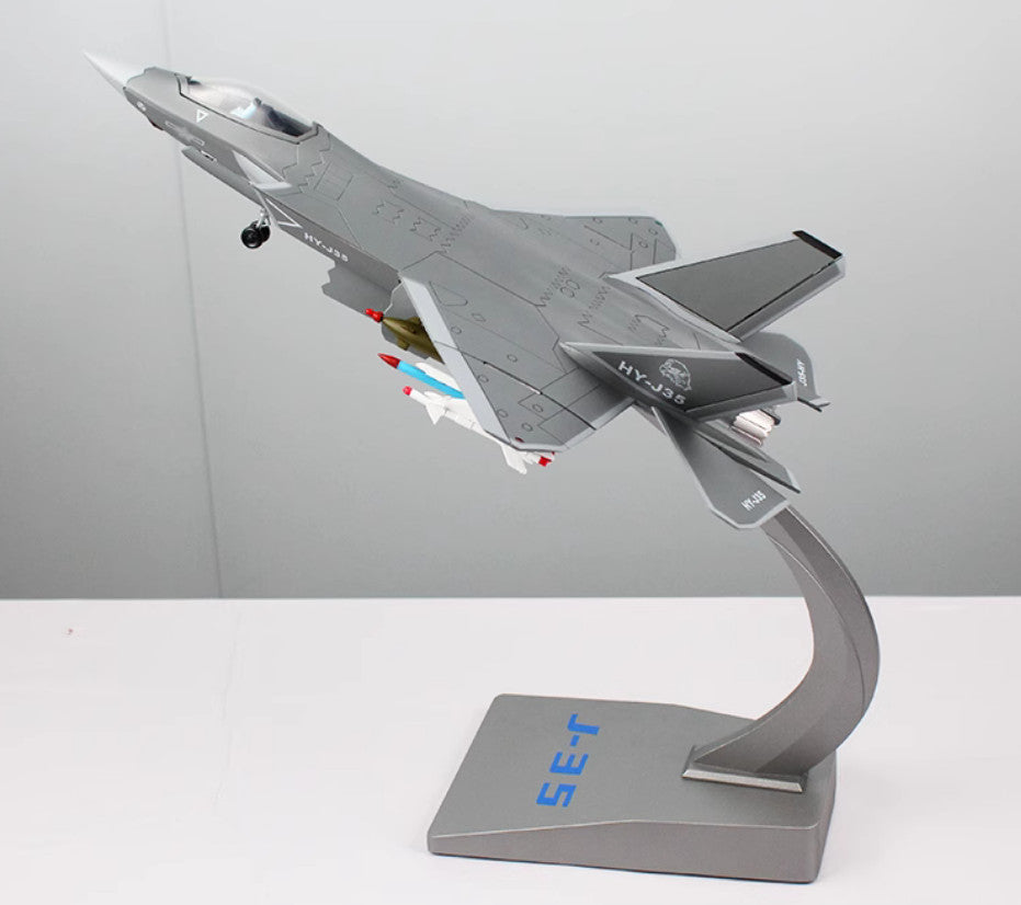1:48 36CM CHINA J-35 Fighter Jet Airplane Diecast Military Aircraft Plane Model