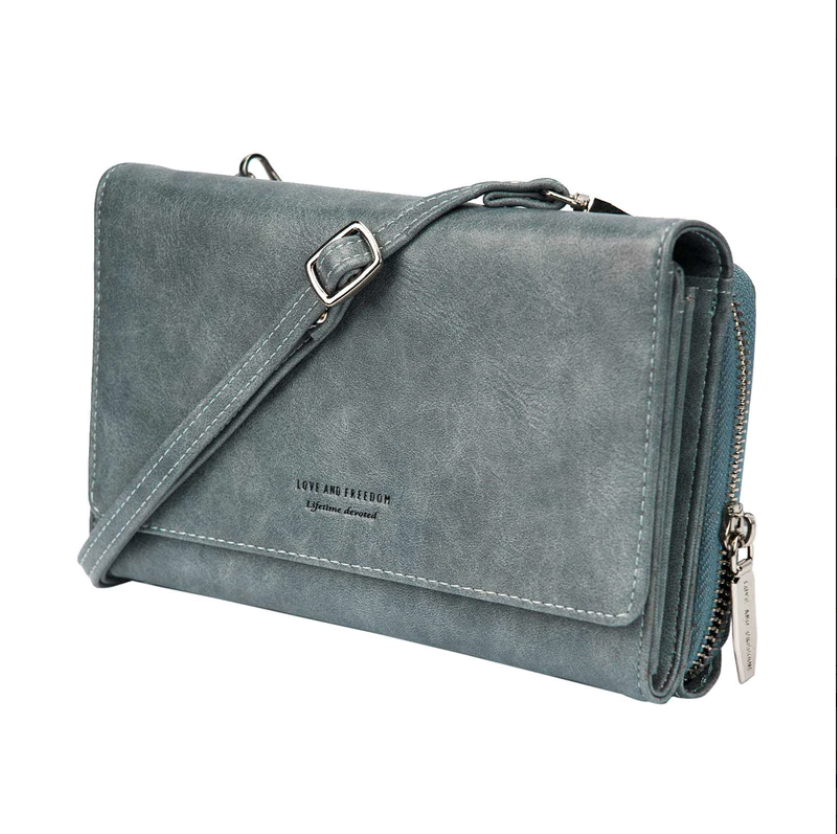 Celela Women Multifunctional Cell Phone Card Holder Clutch Crossbody Wallet Bag