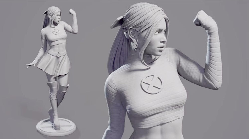 1/24 resin figure model kit Fantasy Storm 3D Printing Unassembled Unpainted