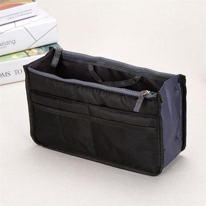 Tote Cosmetic Bag Double Zipper Makeup Bag Toiletries Large Nylon Travel Insert