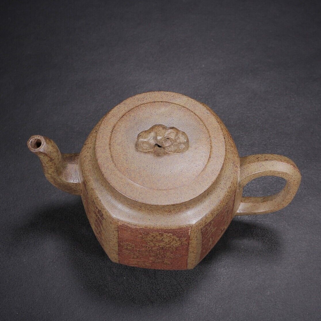 Chinese Yixing Zisha Clay Handmade Exquisite Teapot （六方 底款：可昕制壶）