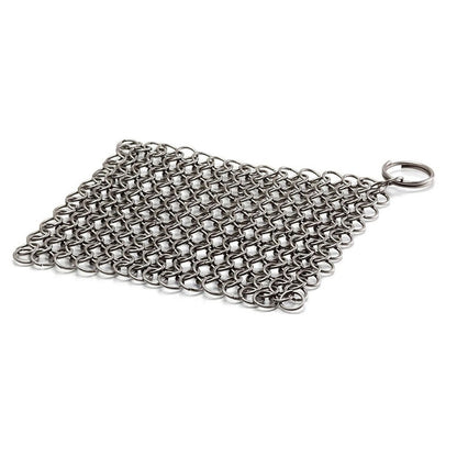 1Pack 7" Outdoor Grills Stainless Steel Chainmail Scrubber Tough on Grime