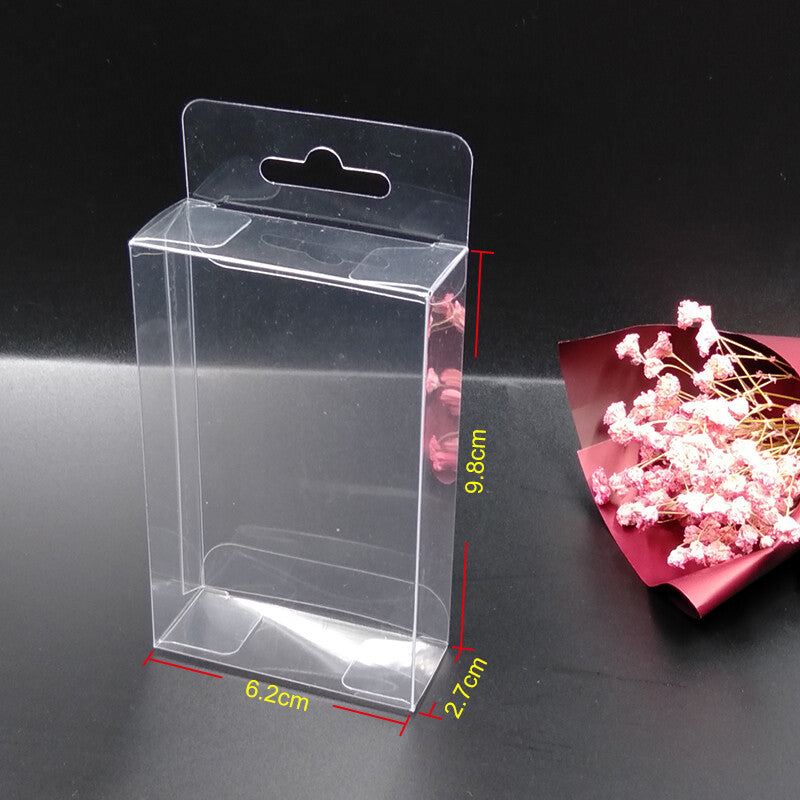 25X Clear Plastic PVC Box with Hang Hole Gift Favour Boxes Retail Shop Display
