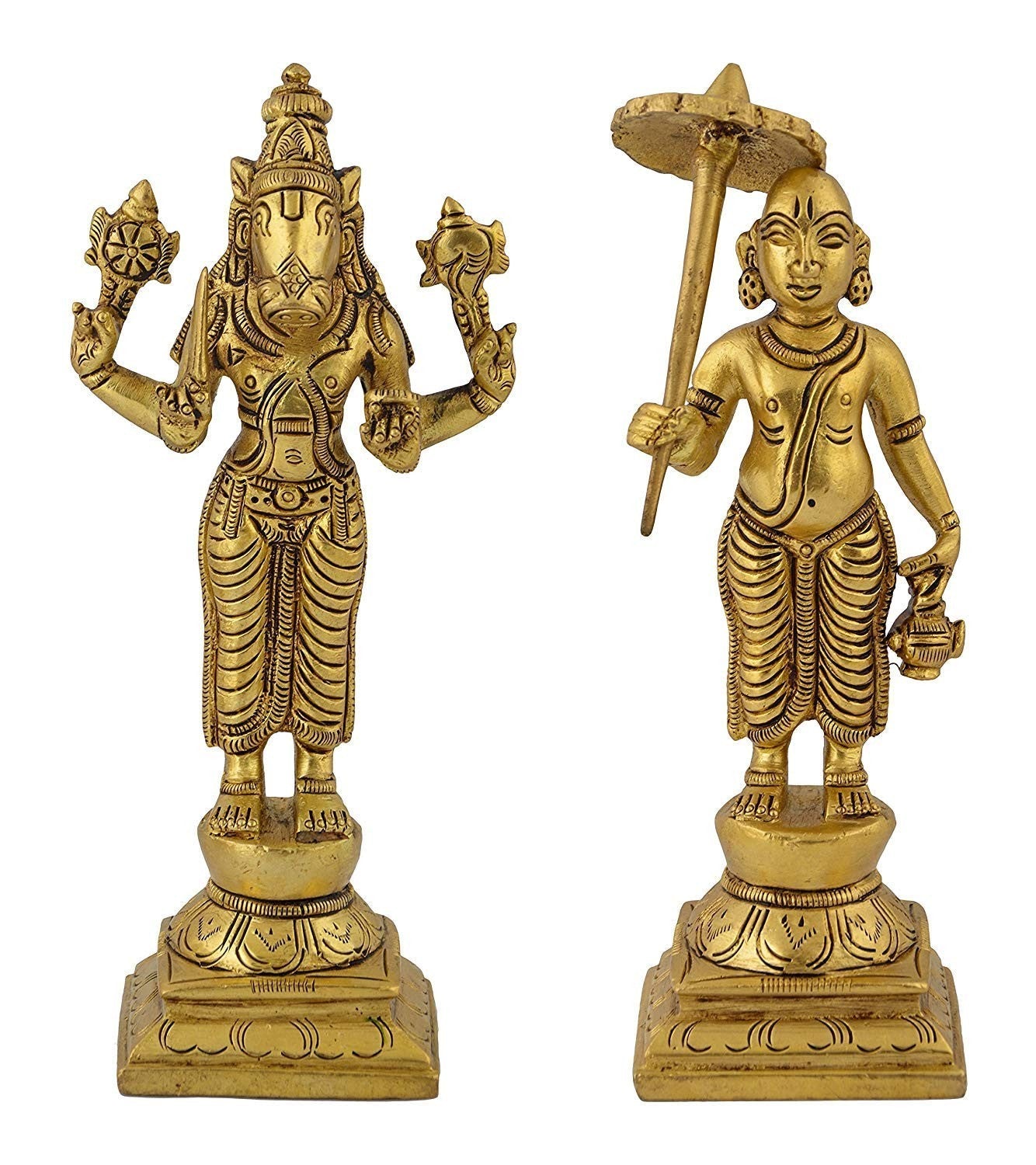 Brass Dashavatara of Lord Vishnu Statues Ten Incarnations Avatars Idol Figurines