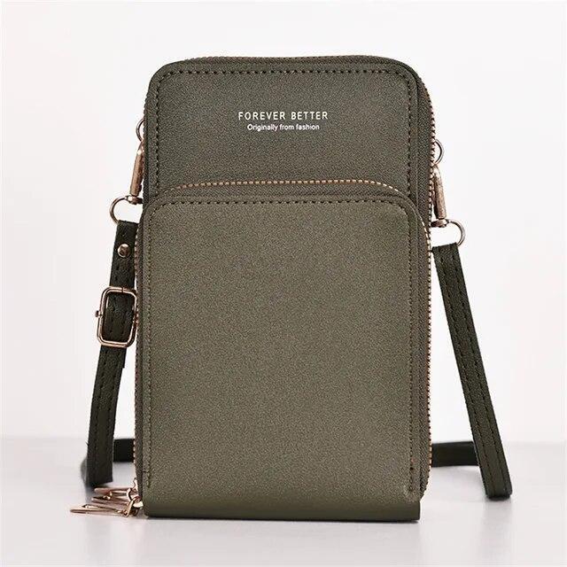 Women Touch Screen RFID Crossbody Cell Phone Bag Wallet Pouch Shoulder Purse