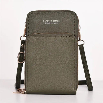 Women Touch Screen RFID Crossbody Cell Phone Bag Wallet Pouch Shoulder Purse