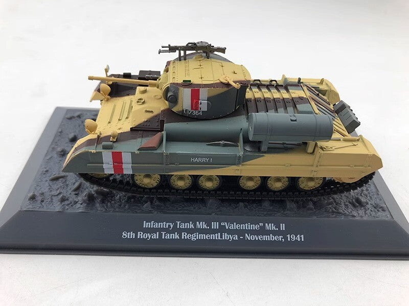 1/43 Infantry Main Battle Tank "valentine" Mk.II Alloy Tank Model Finished Toys