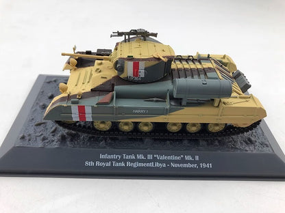 1/43 Infantry Main Battle Tank "valentine" Mk.II Alloy Tank Model Finished Toys