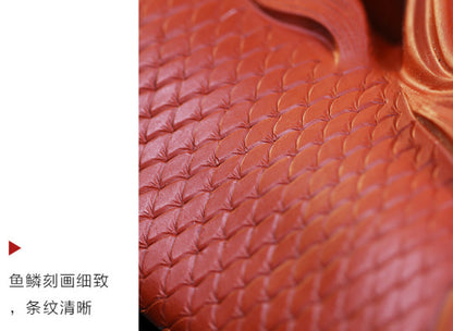 Chinese Yixing Handmade Zisha DaHongPao Clay arowana tea Pet Gongfu Tea Pet