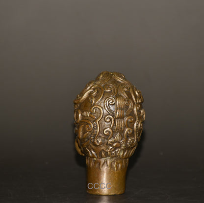 Chinese Retro Bronze Eagle Headcane Walking Stick Head Handle Accessories