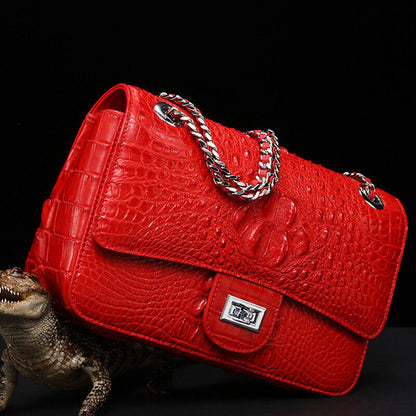 Handcrafted Real Animals Siamese Skin Leather Women's Crossbody Shoulder Bags