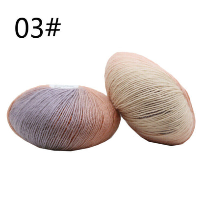 Hot Sale 50g Crochet soft Rainbow Dyeing Wool Yarn Crafts Hand Knitting Yarn