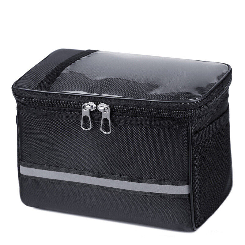 Bicycle Handlebar Basket Bag Waterproof Bike Reflective Front Pannier Tube Bag