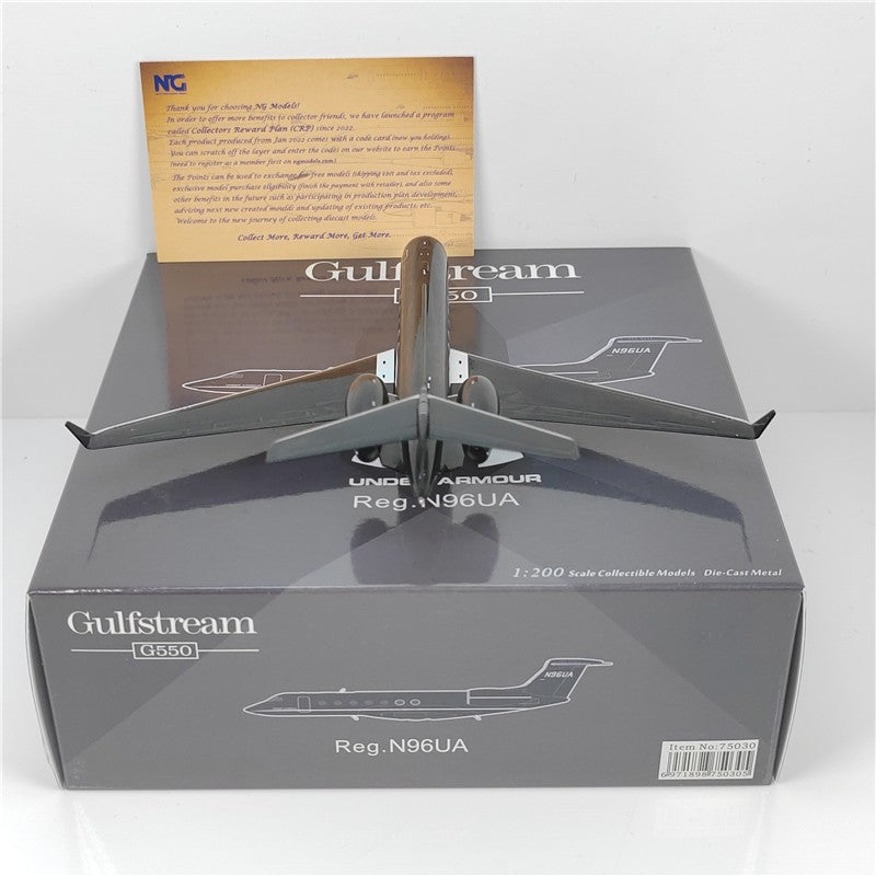 1:200 NGmodels Under Armour Gulfstream G550 Passenger Airplane Diecast Model