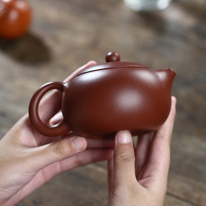 Yixing Zisha Dahongpao Clay Pottery Tea Pot Xishi Pot Ball Shaped Infuser Holes