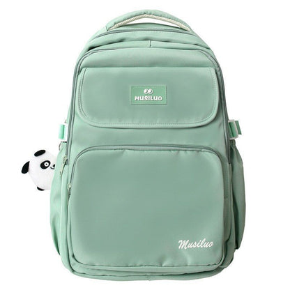 Pink Green Student Backpacks Laptop College Backpack Nylon Book Bags 31*17*43 CM