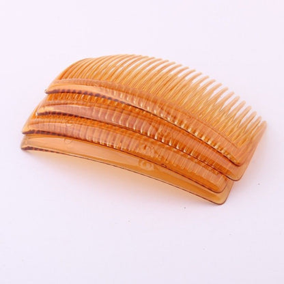 Women Hair Accessories 4Pcs Plastic Large Comb Black Transparent Brown Headpiece