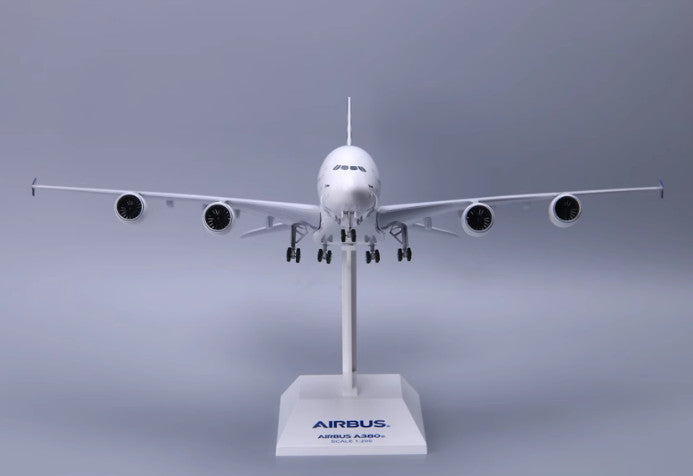1:200 37CM RISESOON AIRBUS A380 Passenger Airplane ABS Plastic Aircraft Model