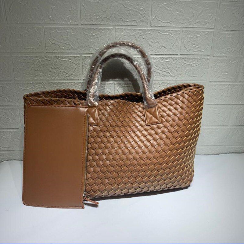 Snake Weaving Bag Shoulder Purse Vegetable Basket Large Shopping Bag 37*18*53 CM