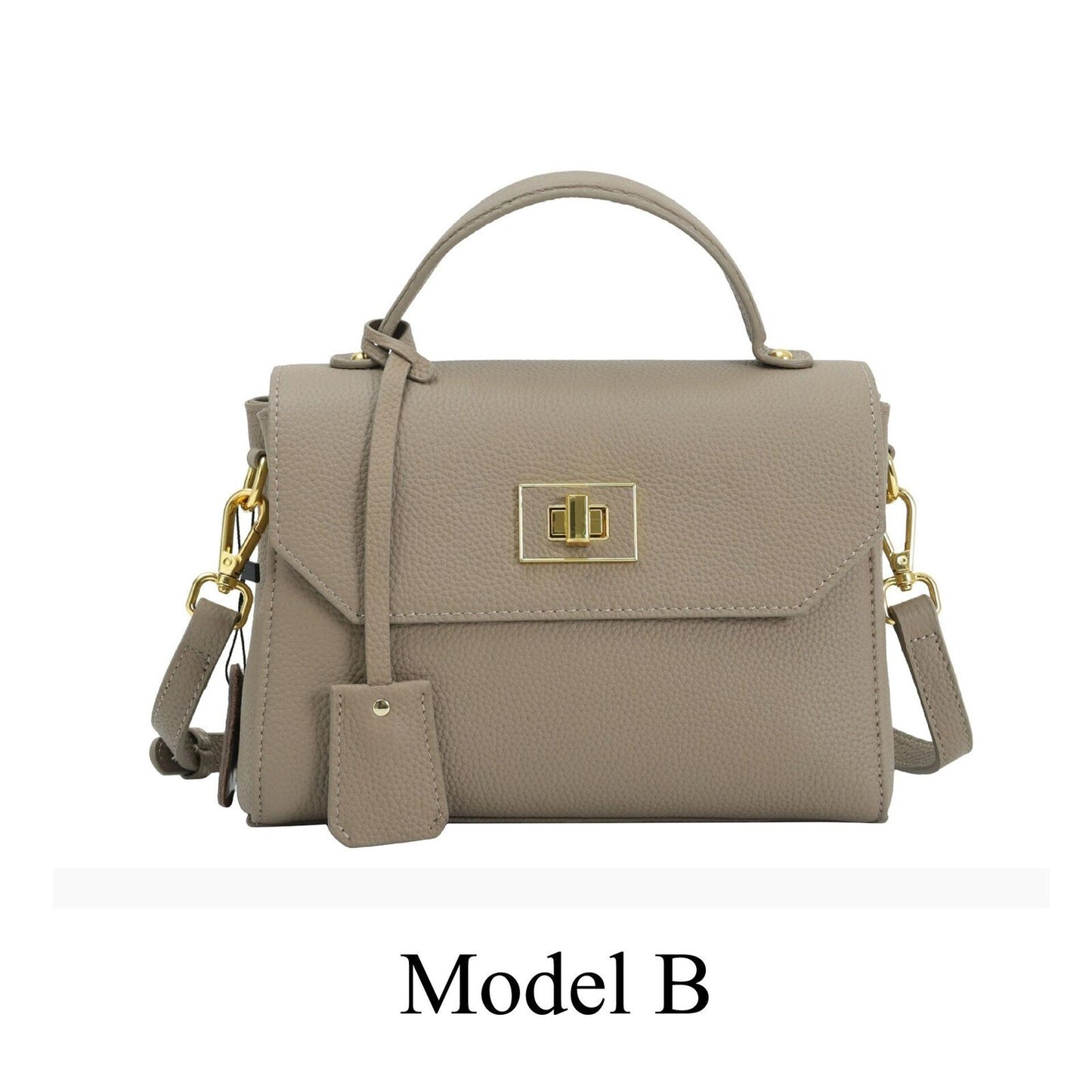 White Elegant Tote Bag Genuine Leather Handbag Cowhide Shoulder Crossbody Bags